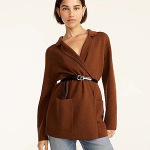 J. Crew Eloise Sweater Blazer in Pecan